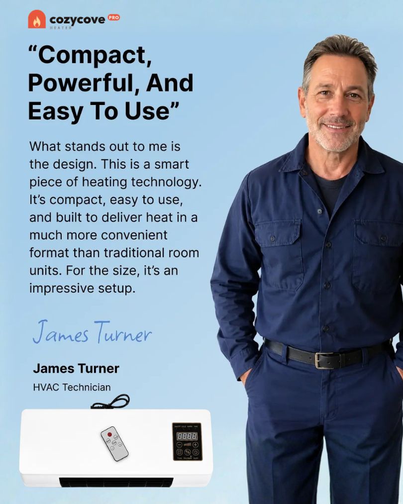 CozyCove 2-in-1 ceramic heater overview